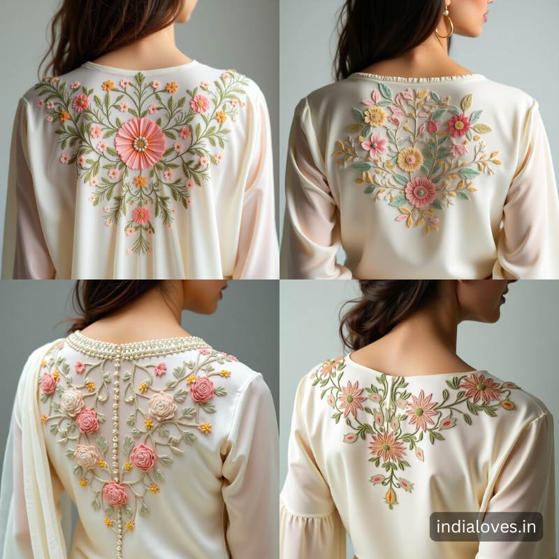 traditional blouse back neck designs 