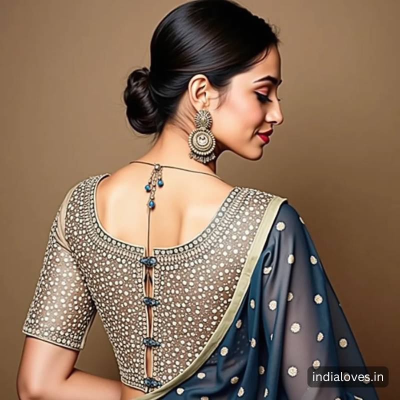 traditional blouse back neck designs images1