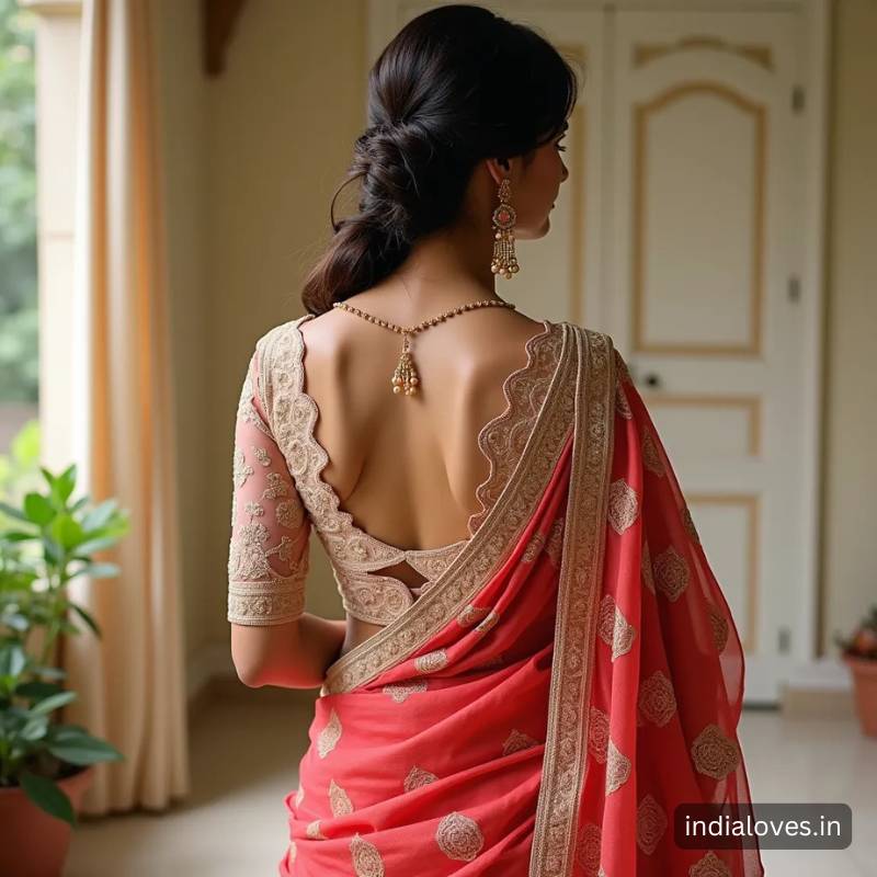 traditional blouse back neck designs images7