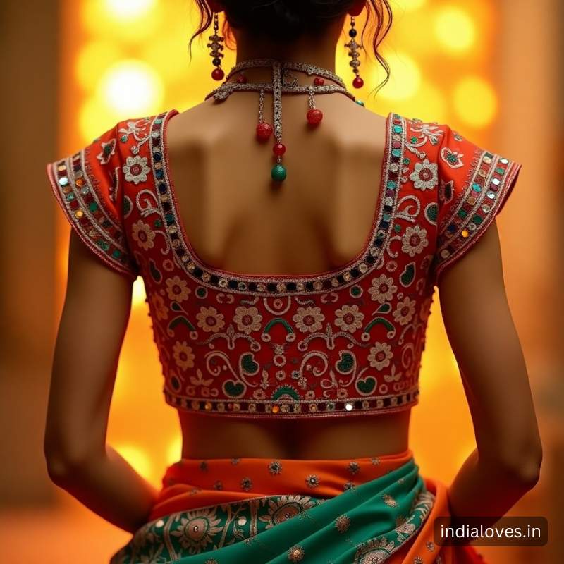 traditional blouse back neck designs